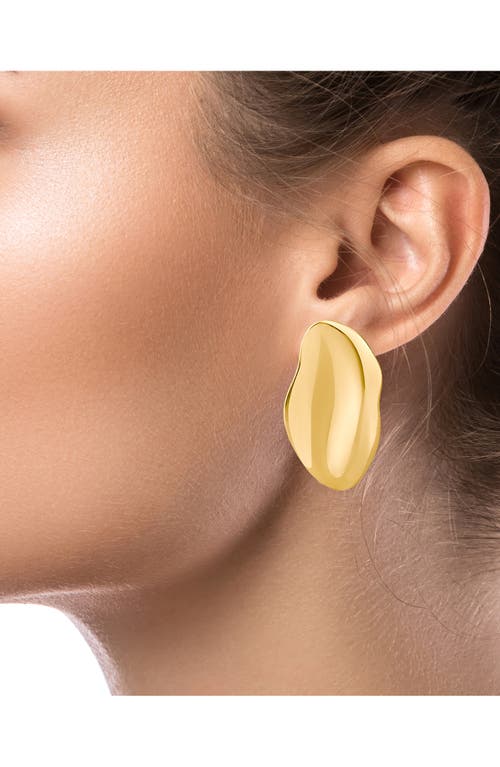 Jardin Liquid Metal Wave Earrings In Gold