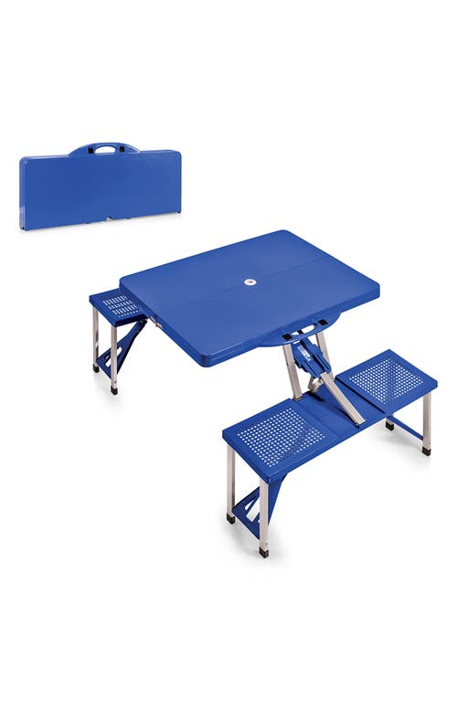 Picnic Time Portable Folding Picnic Table In Blue