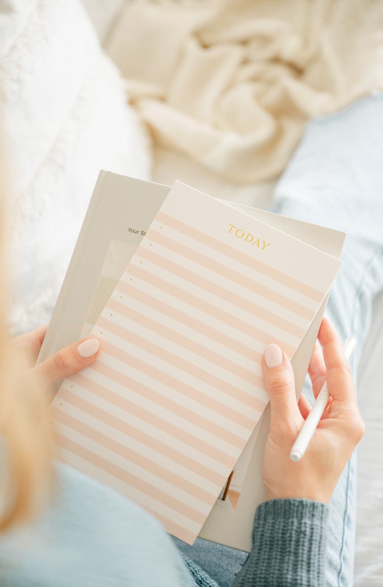 Sugar Paper Today Notepad, Alternate, color, Pink Stripe