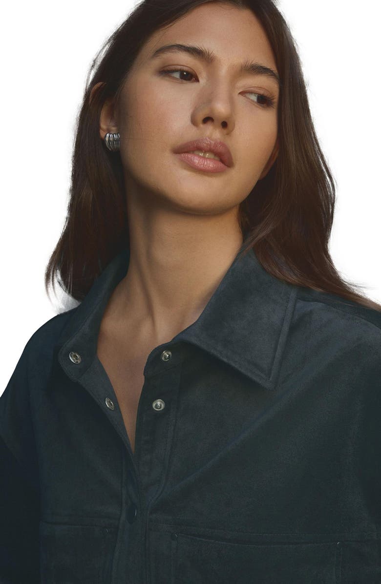 NEXT Faux Suede Fringe Western Jacket, Alternate, color, Blue