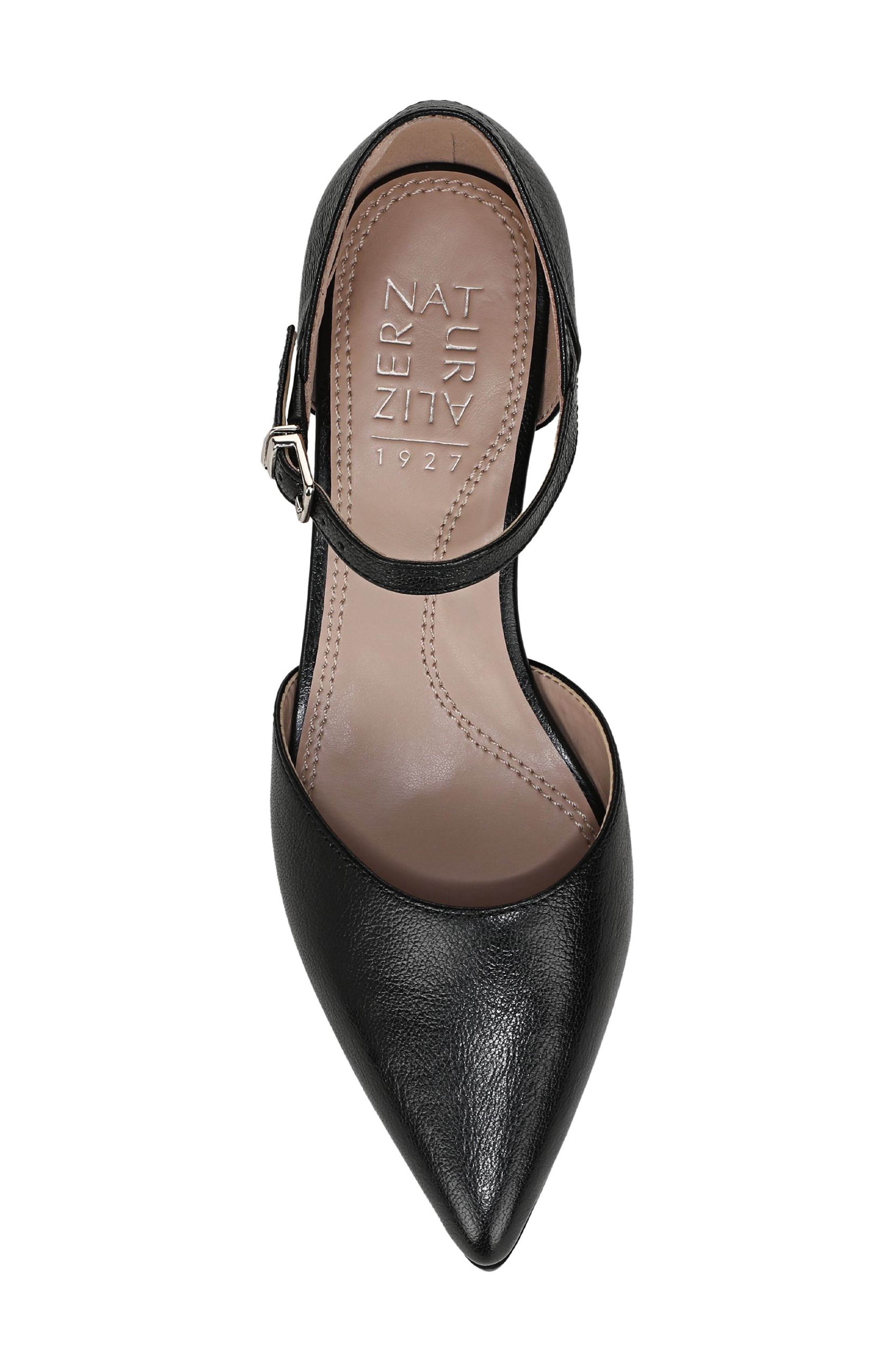 Naturalizer Maddox Ankle Strap Pointed Toe Pump, Alternate, color, Black