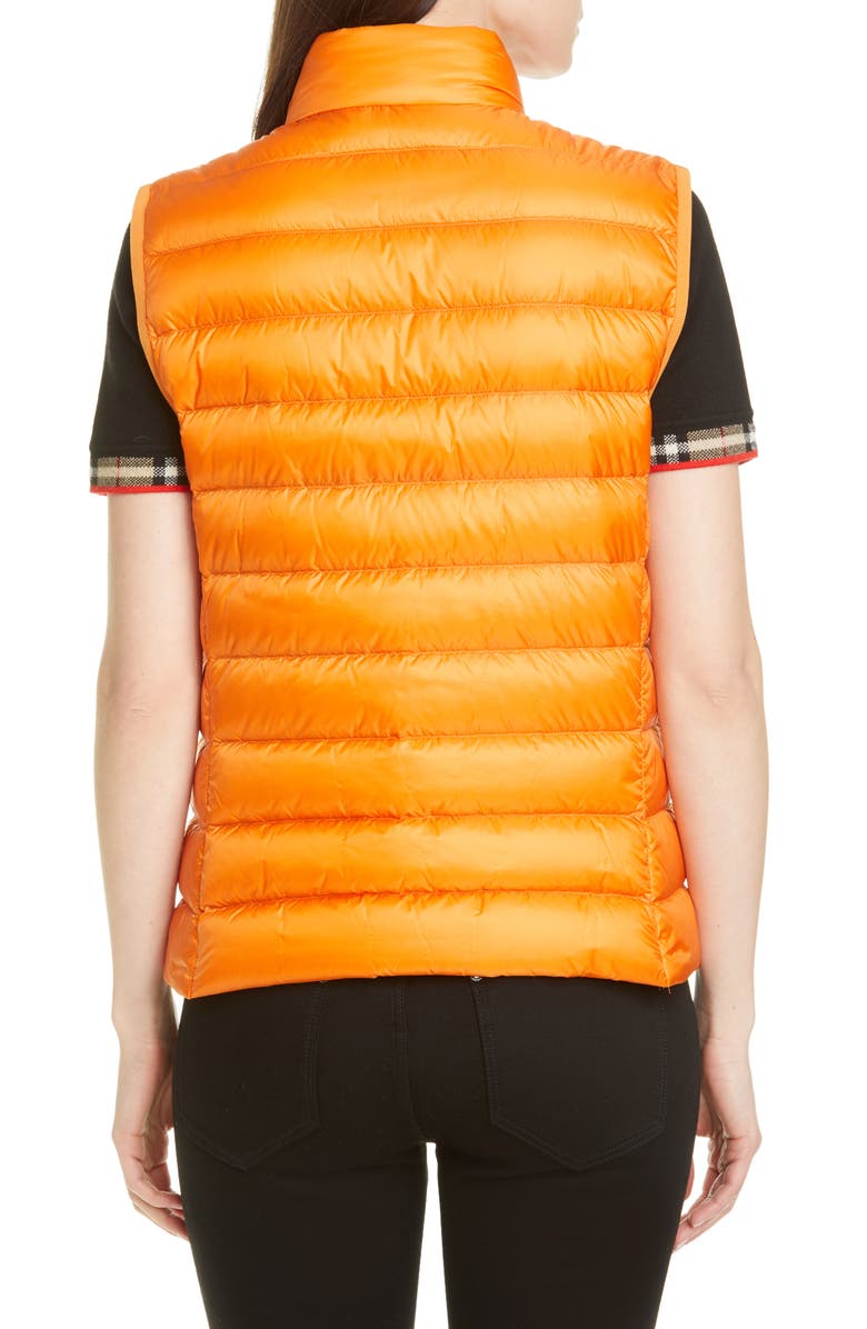 Burberry Darlington Logo Print Down Puffer Vest, Alternate, color, 