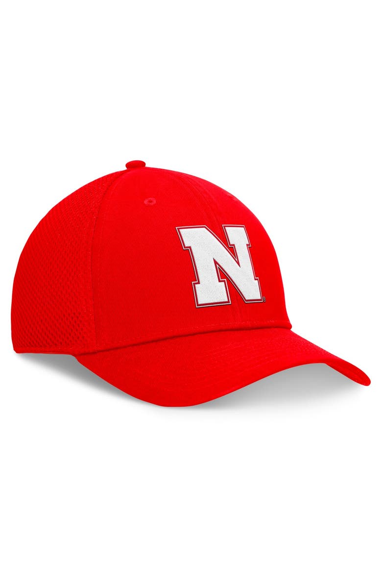 TOP OF THE WORLD Men's Top of the World Scarlet Nebraska Huskers Spacer Flex Hat, Alternate, color, Scarlet
