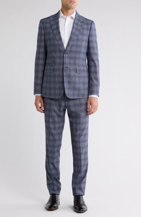 Plaid Navy Mélange Suit