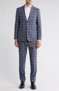 English Laundry Plaid Navy Mélange Suit