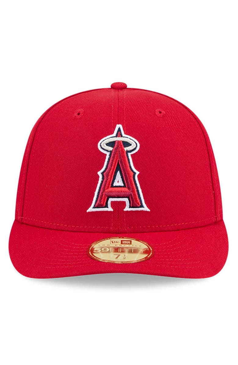 New Era Men's New Era Red Los Angeles Angels Baseball Hall of Fame 59FIFTY Low Profile Fitted Hat, Alternate, color, Red