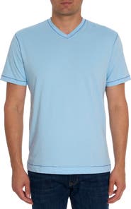 Robert Graham Eastwood V-Neck Cotton Blend T-Shirt