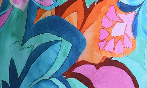 Sunshine 79 Polynesia Tropics V-plunge One-piece Swimsuit In Blue Multi