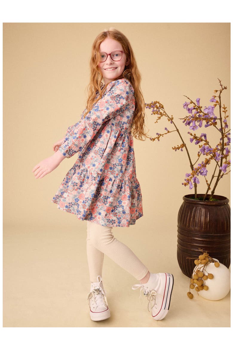 Corduroy Henley Shirtdress, Alternate, color, Japanese Mini Floral