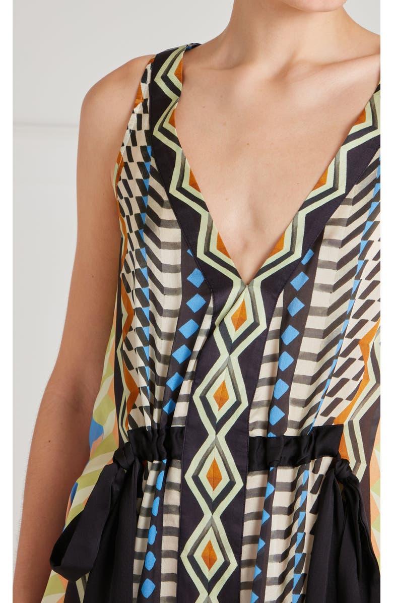 Temperley London Meryl V-Neck Dress, Alternate, color, Provence Blue Mix