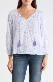 Lucky Brand Long Sleeve Cotton Top