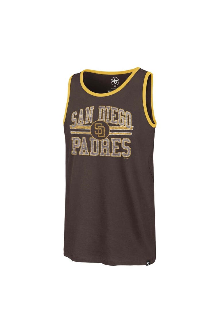 Men's '47 Brown San Diego Padres Winger Franklin Tank Top, Alternate, color, Brown