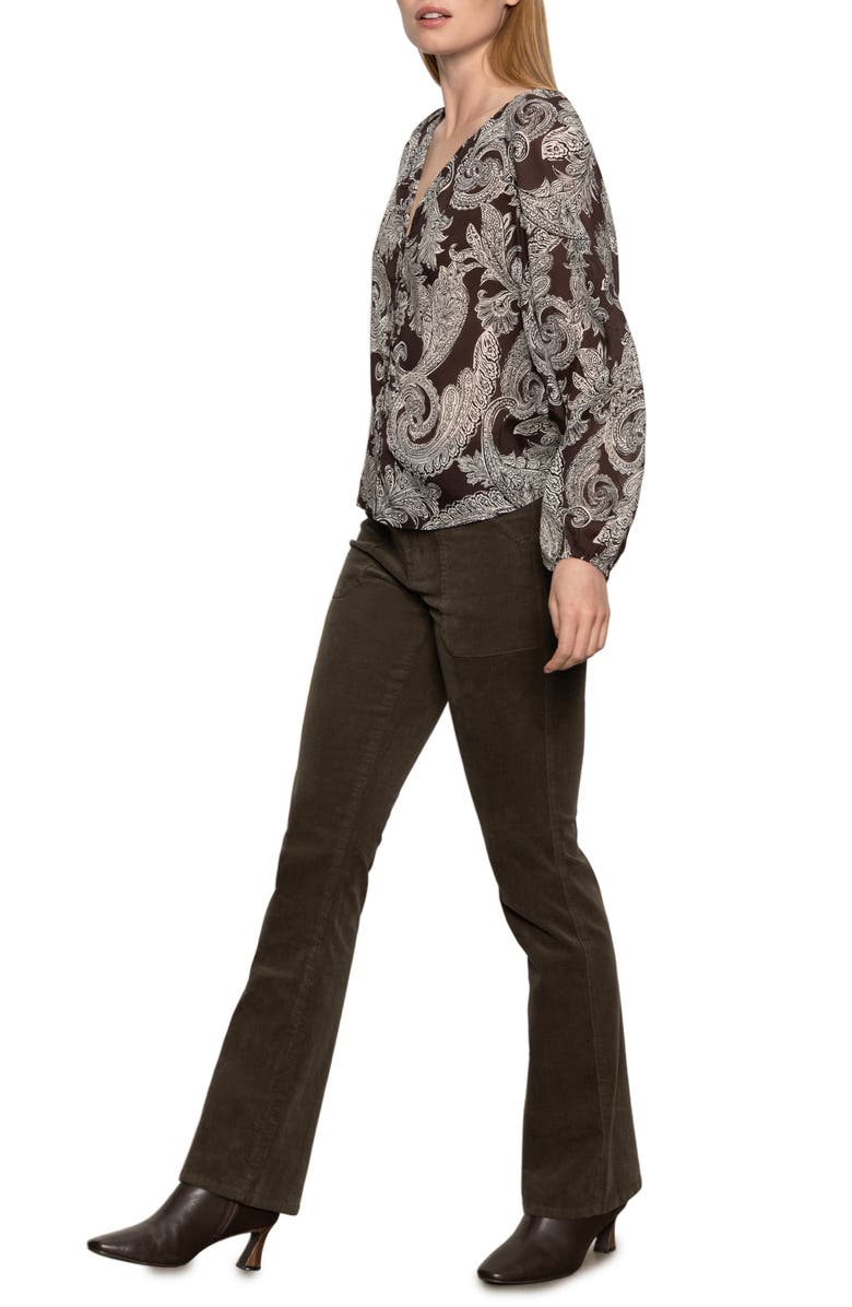 Sanctuary Paisley Long Sleeve Button-Up Shirt, Alternate, color, Mineral Paisley