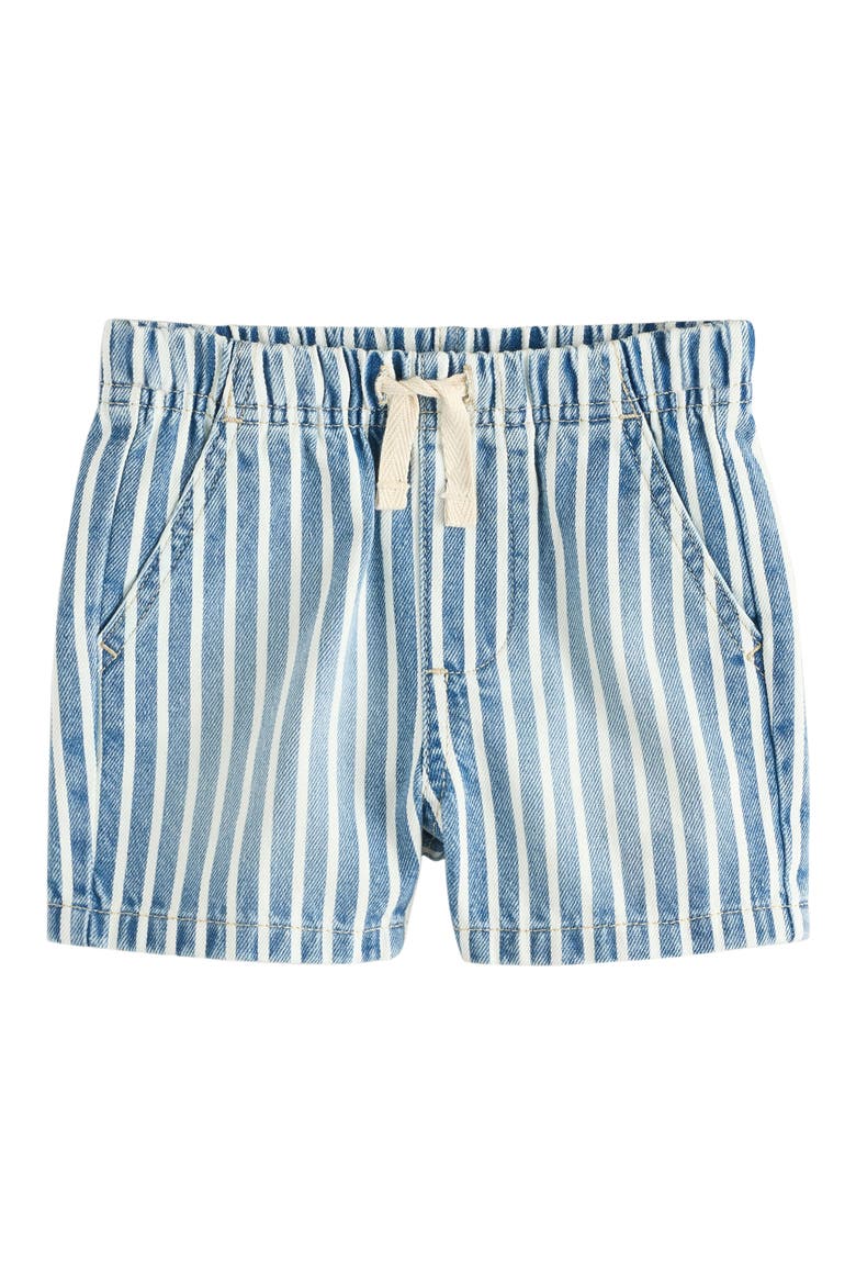 Kids' Stripe Cotton Denim Drawstring Shorts, Main, color, MULTI