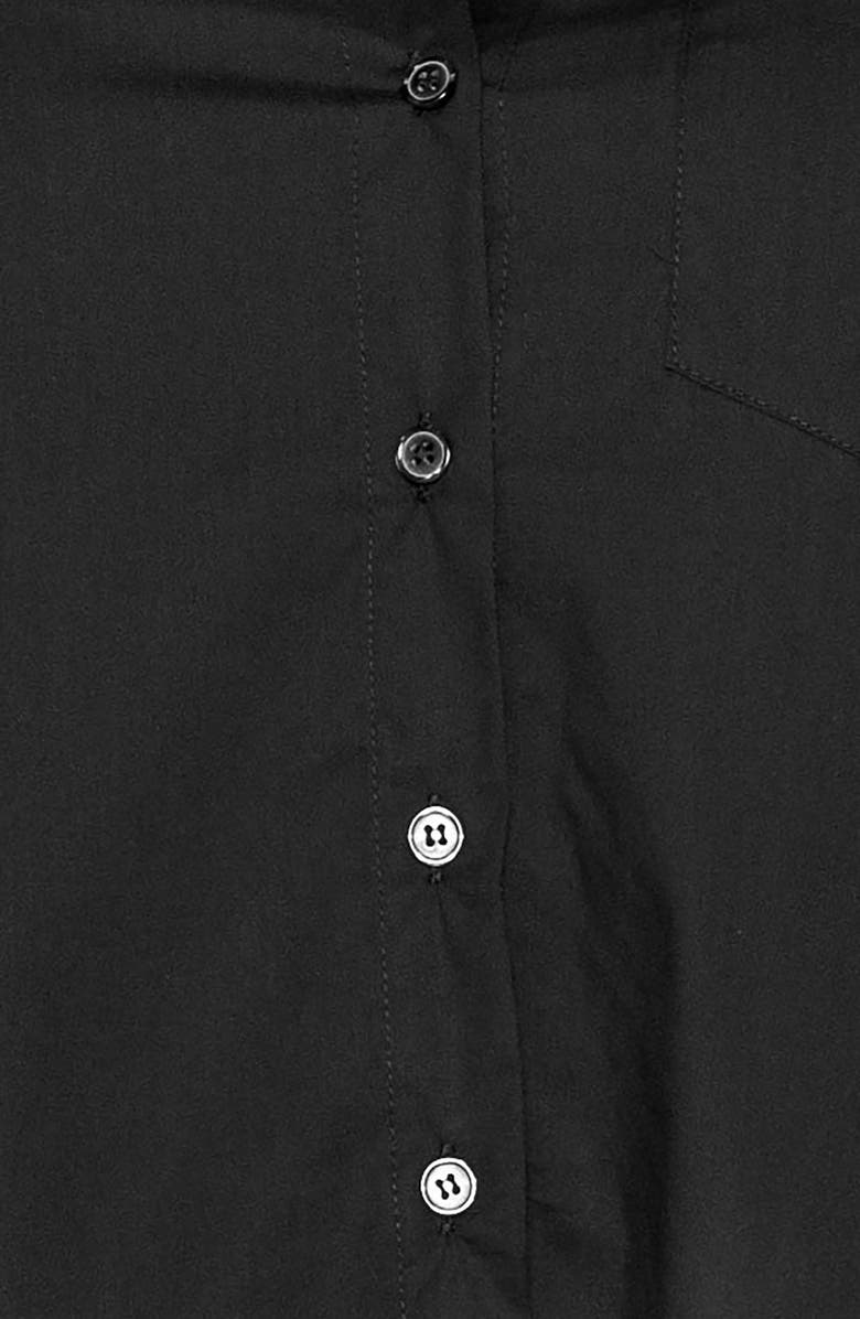 BUXOM COUTURE Puff Sleeve Cotton Blend Button-Up Shirt, Alternate, color,