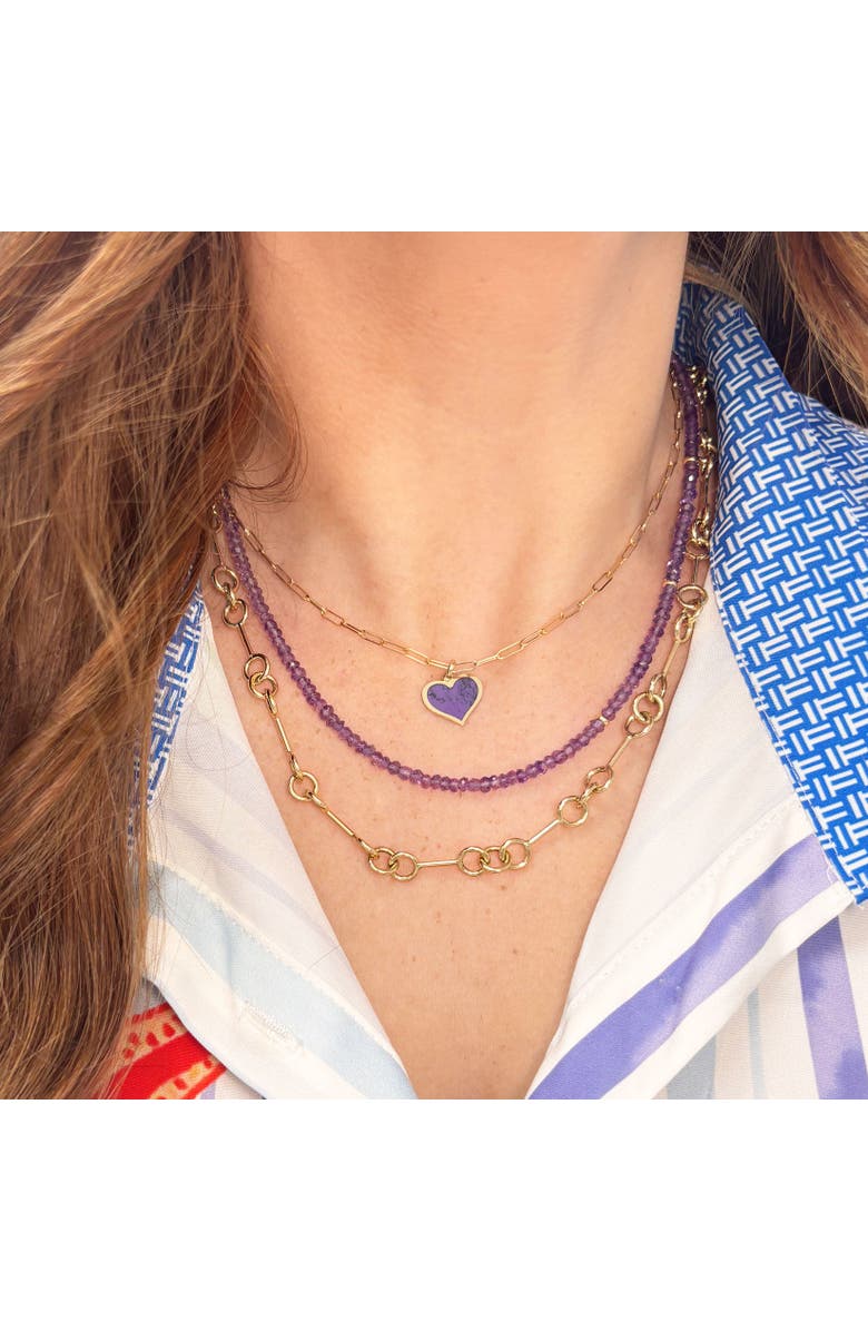 The Lovery Fine Jewelry Interlocked Circle Chain Necklace, Alternate, color, Yellow Gold