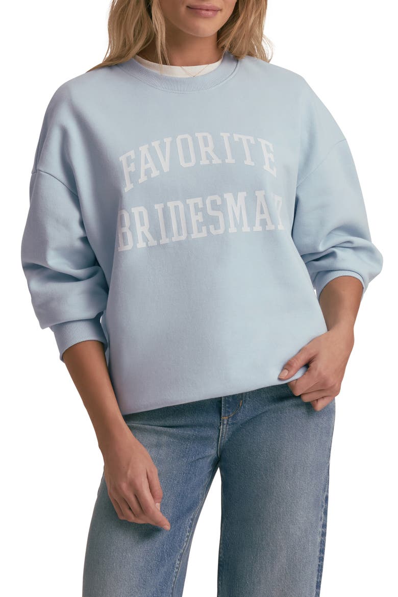 Favorite Bridesmaid Cotton Blend Sweatshirt, Main, color, SKY BLUE
