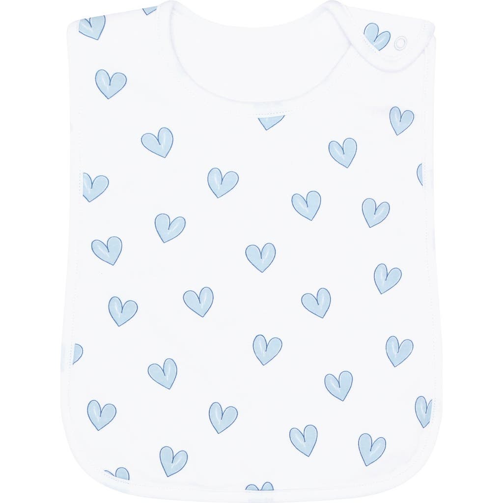 Nellapima Baby Girl Cotton Feeding Bib in Blue Heart  product