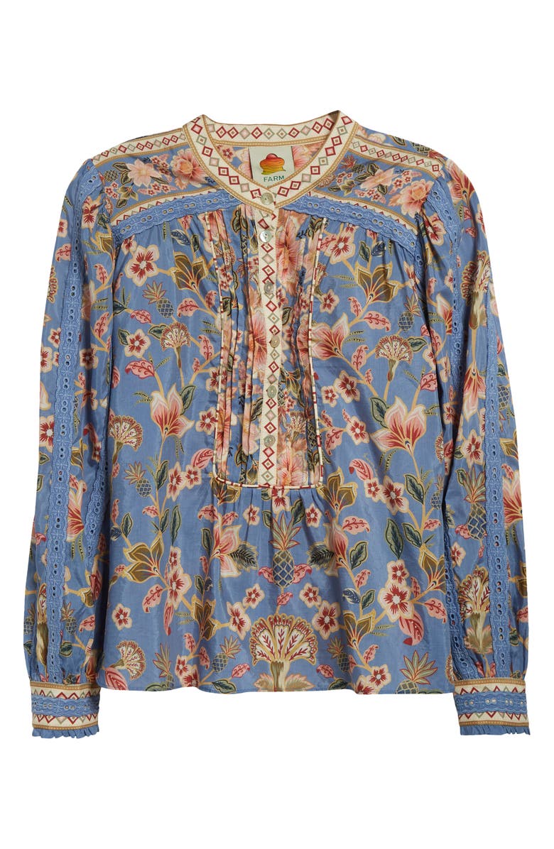 FARM Rio Super Bloom Tapestry Cotton Blend Top, Alternate, color,