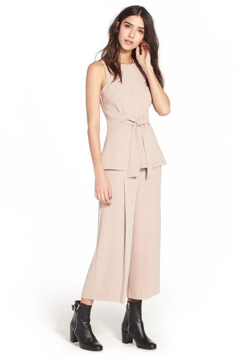 Pinstripe Wide Leg Crop Pants, Alternate, color, BLUSH MULTI