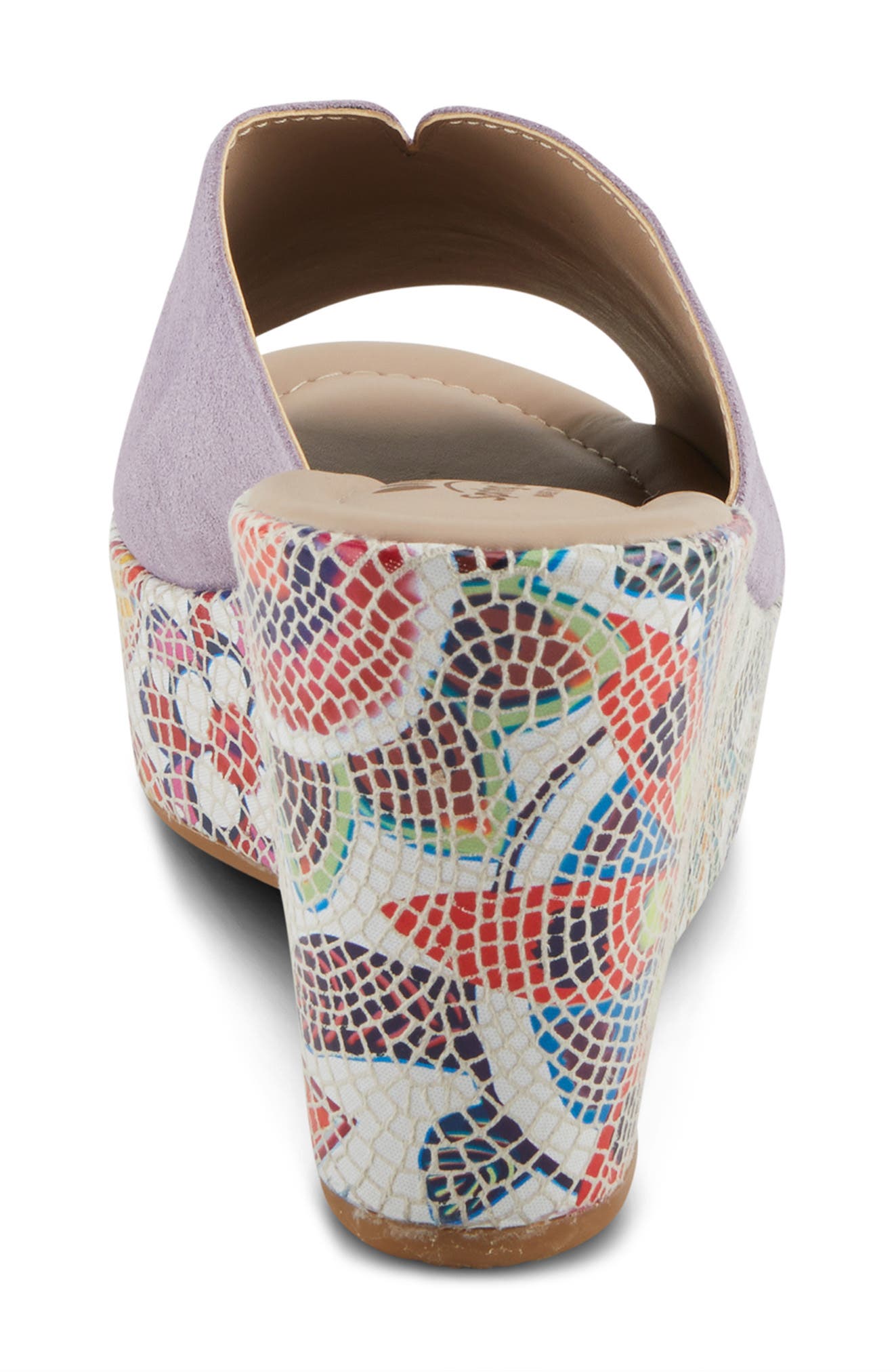 Spring Step Laylani Wedge Slide Sandal, Alternate, color, Lavender Suede