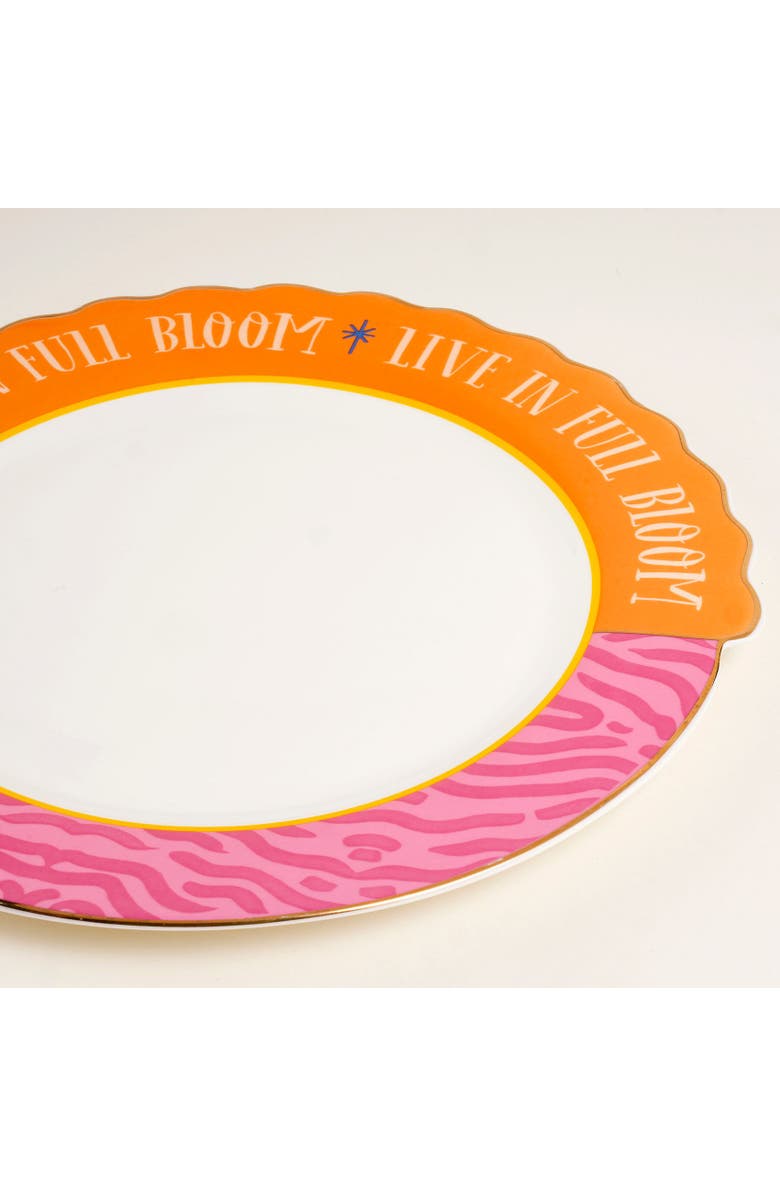 Zsa Zsa Zsu Luohu Porcelain Service Plate 11 In Set Of 2, Alternate, color, Pink