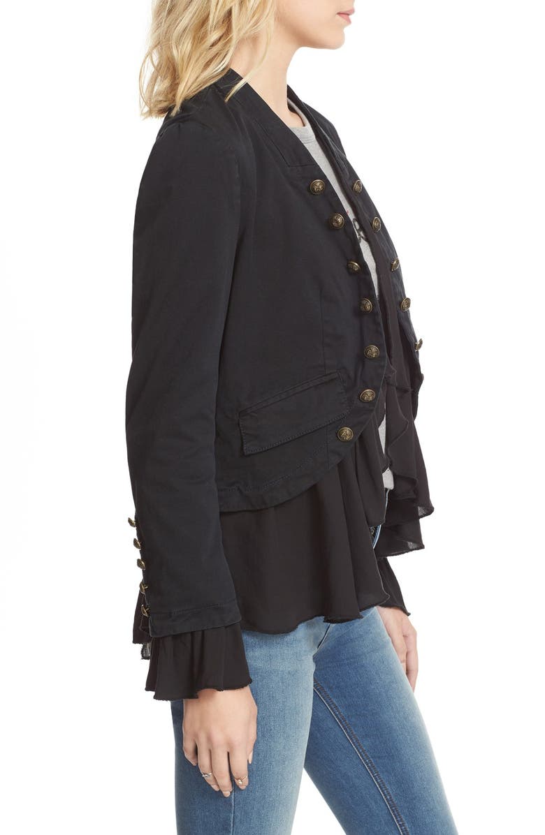 Free People Romantic Ruffle Jacket, Alternate, color, 