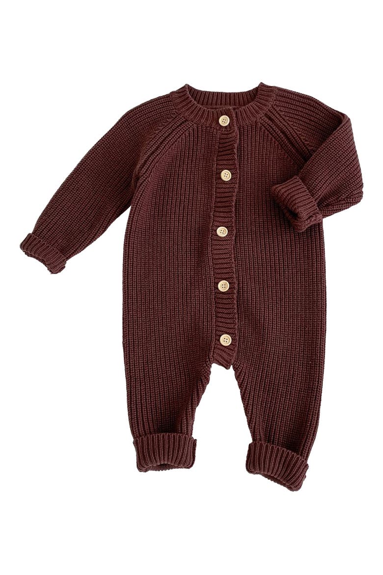 Dallas Knit Cotton Romper, Alternate, color, COFFEE
