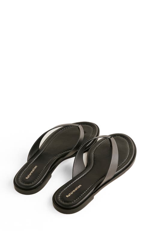 Reformation Jessie Flip Flop In Black