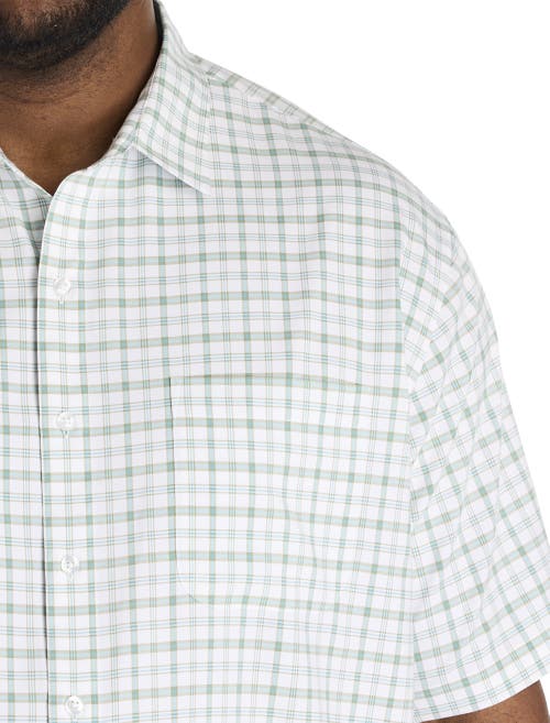 Harbor Bay By Dxl Big & Tall Microfiber Medium Plaid Sport Shirt