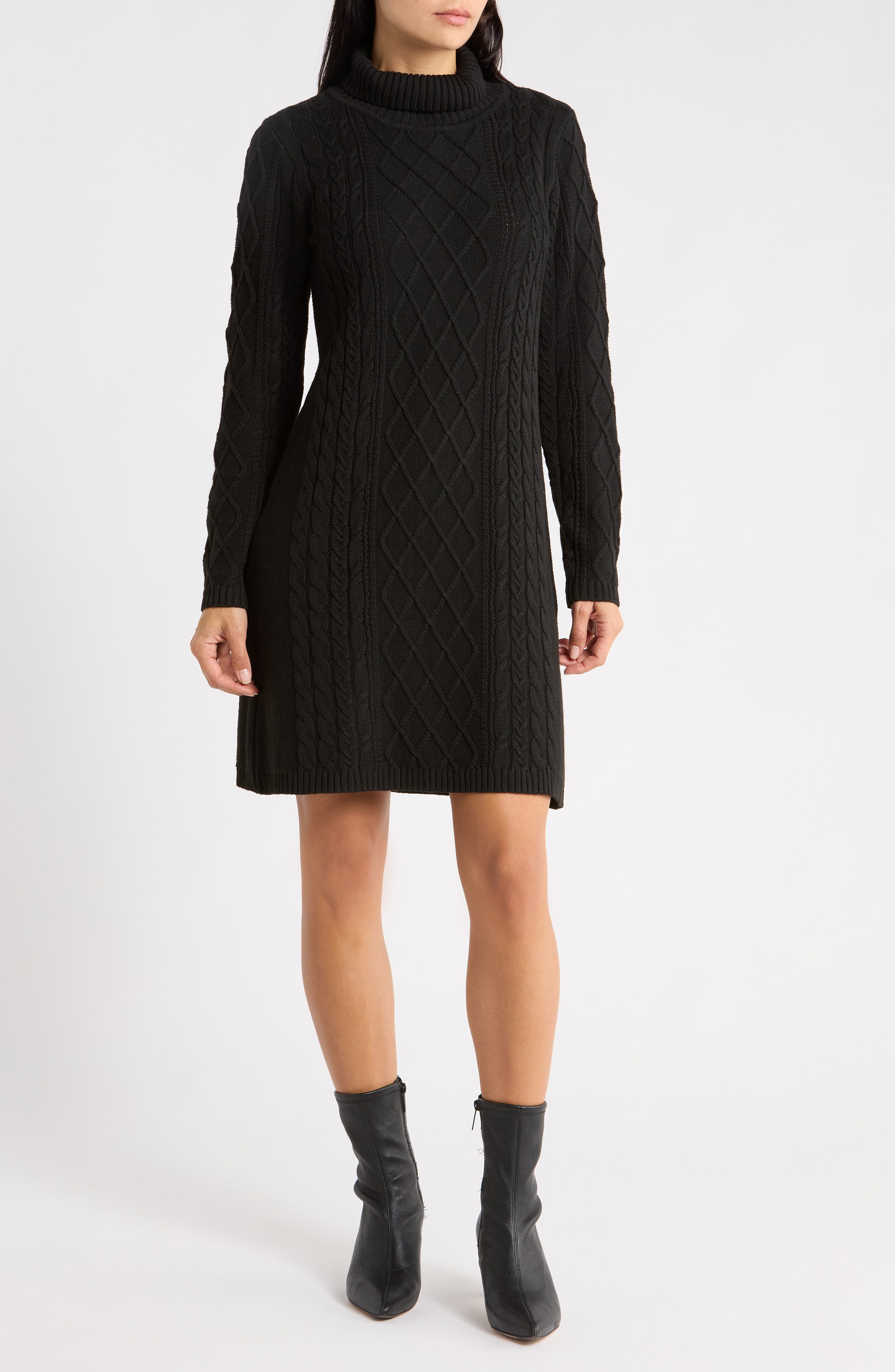 Kendall Cable Knit Sweater Dress