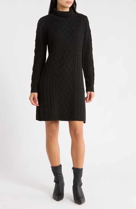 Kendall Cable Knit Sweater Dress