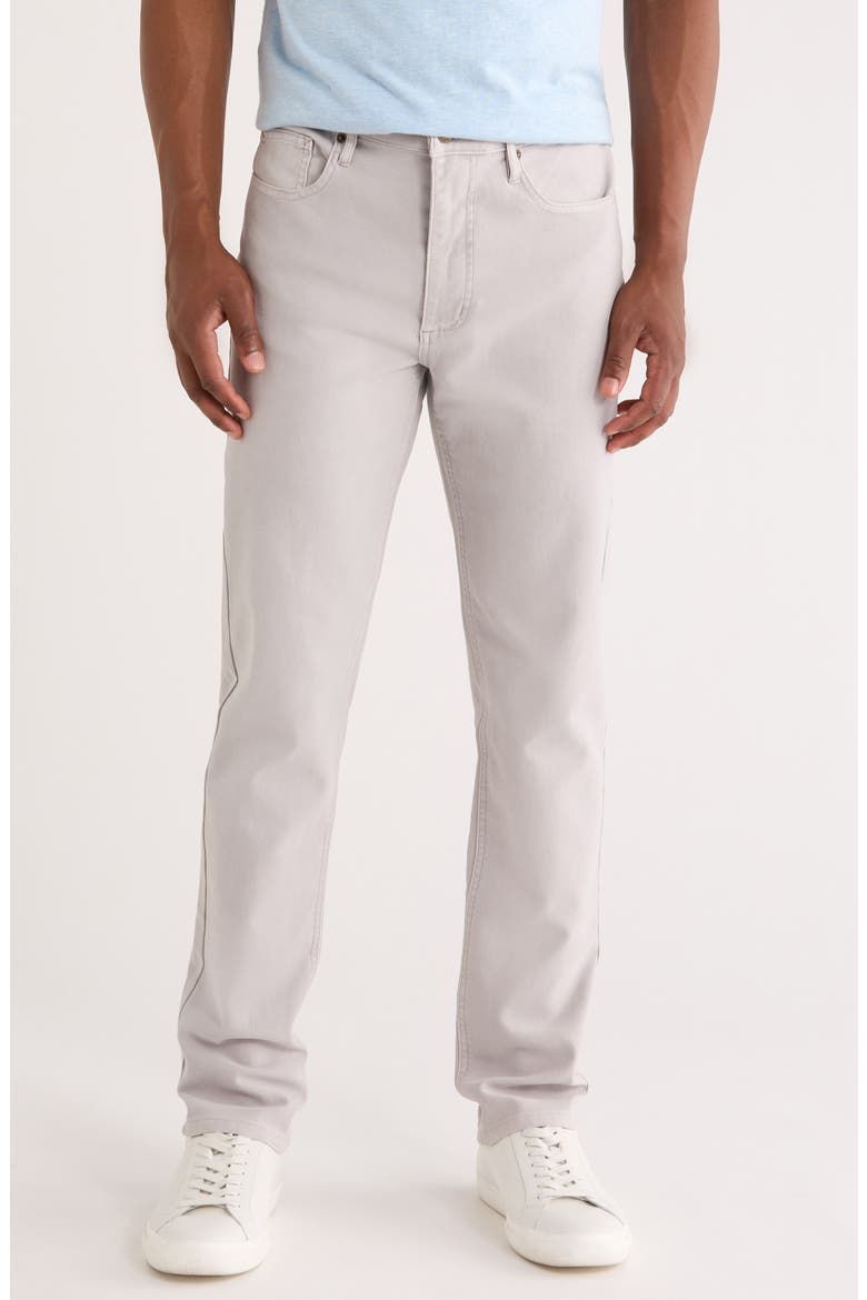 Flex Slim Straight Leg Stretch Twill Pants, Main, color, LIGHT GREY