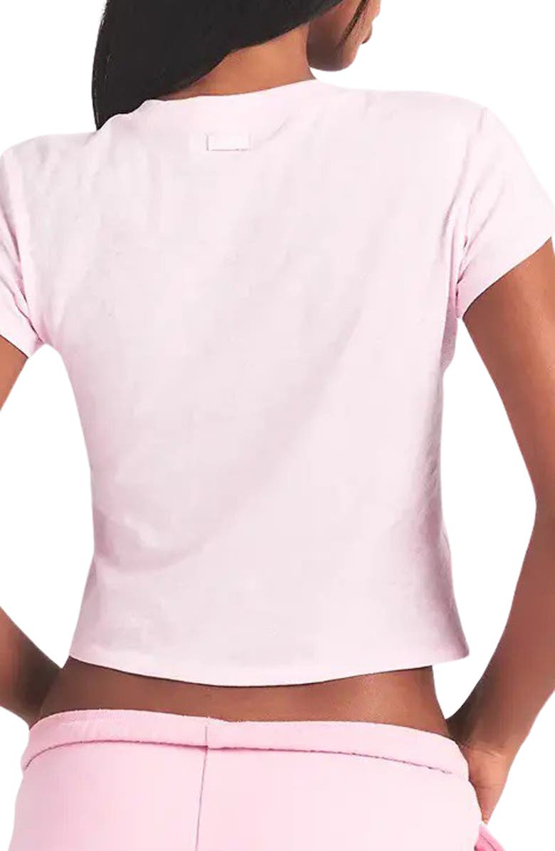SKIMS Worn In Jersey Pajama Baby Tee, Alternate, color, Baby Pink
