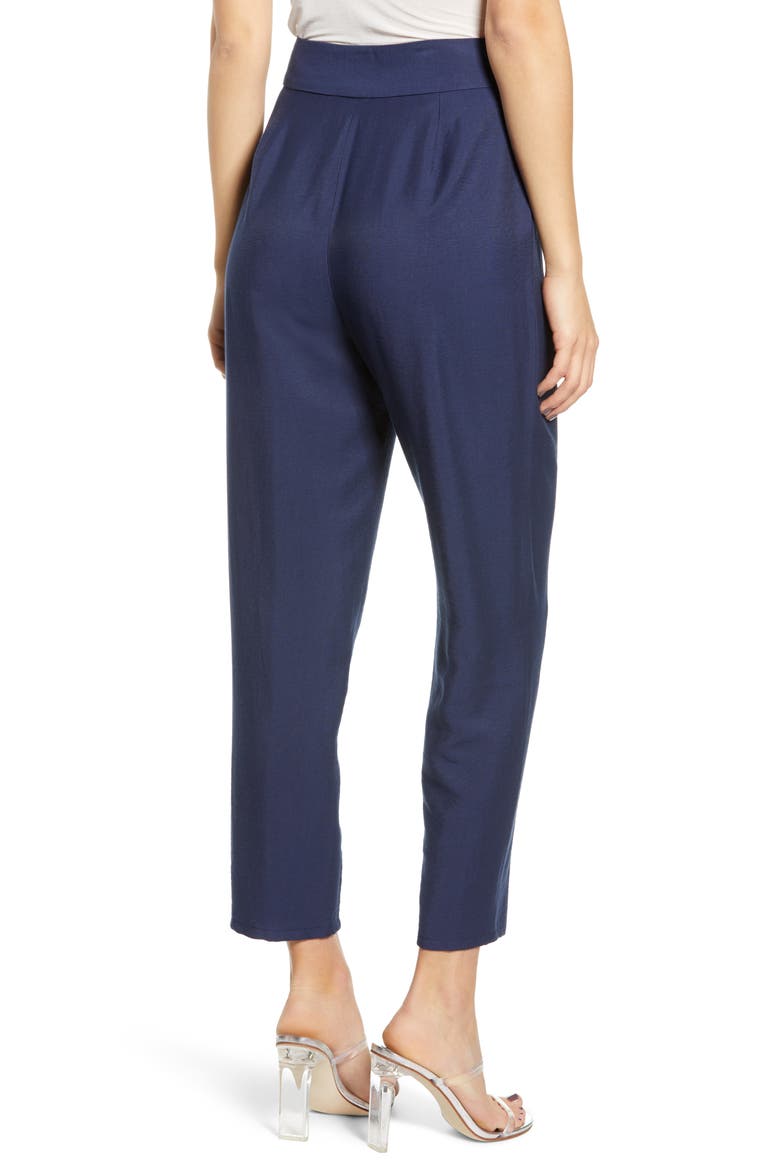 Tie Front Pant, Alternate, color, NAVY PEACOAT