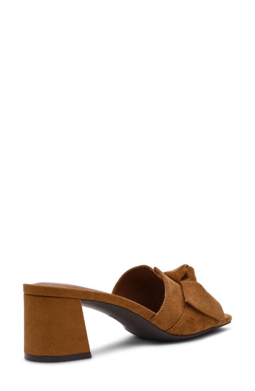 Anne Klein Kizmet Bow Slide Sandal In Brown
