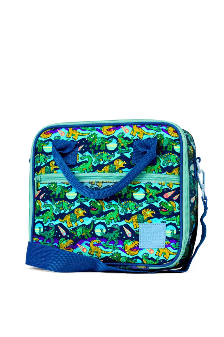 Mini Lunch Case, Alternate, color, Dino Rave