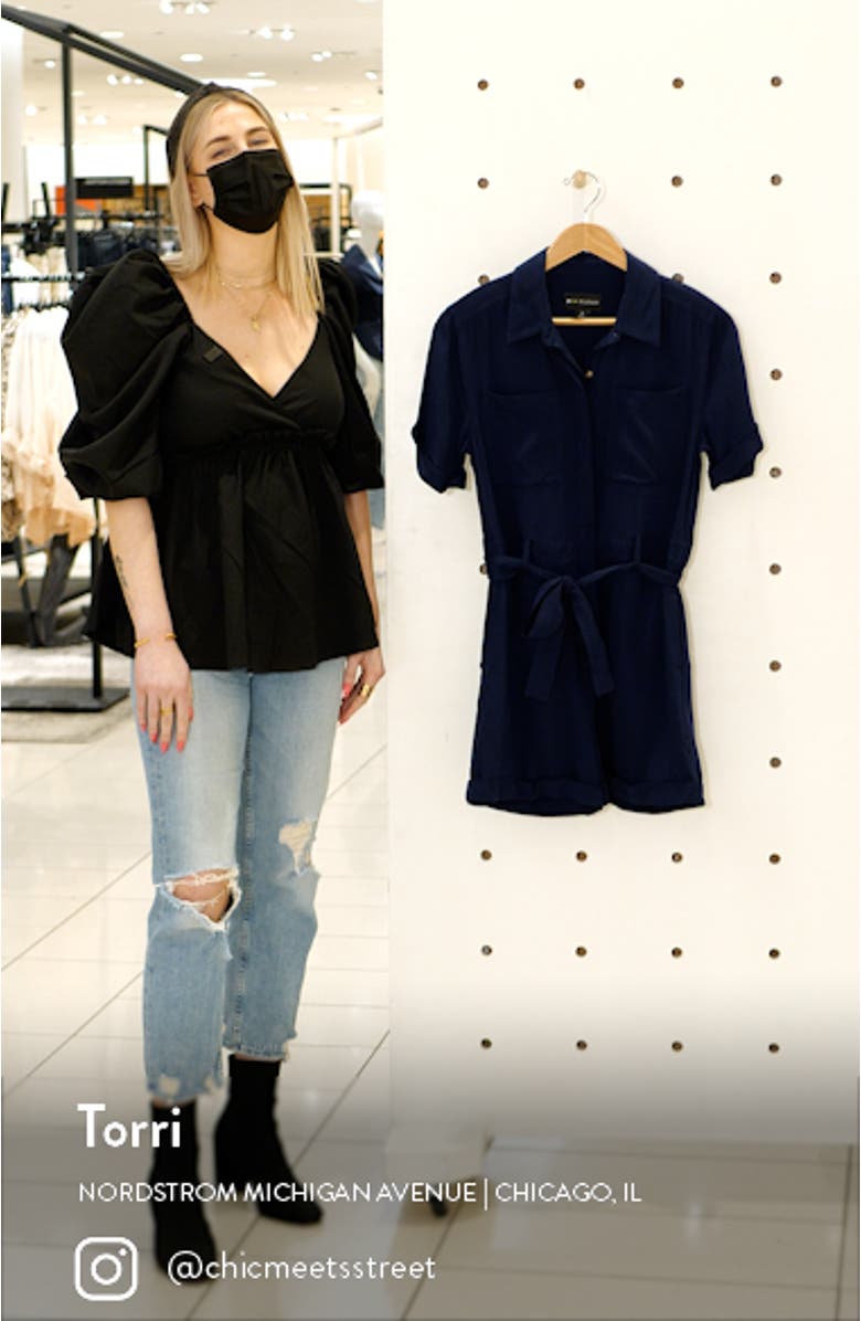 Short Sleeve Romper with Removable Belt, sales video thumbnail