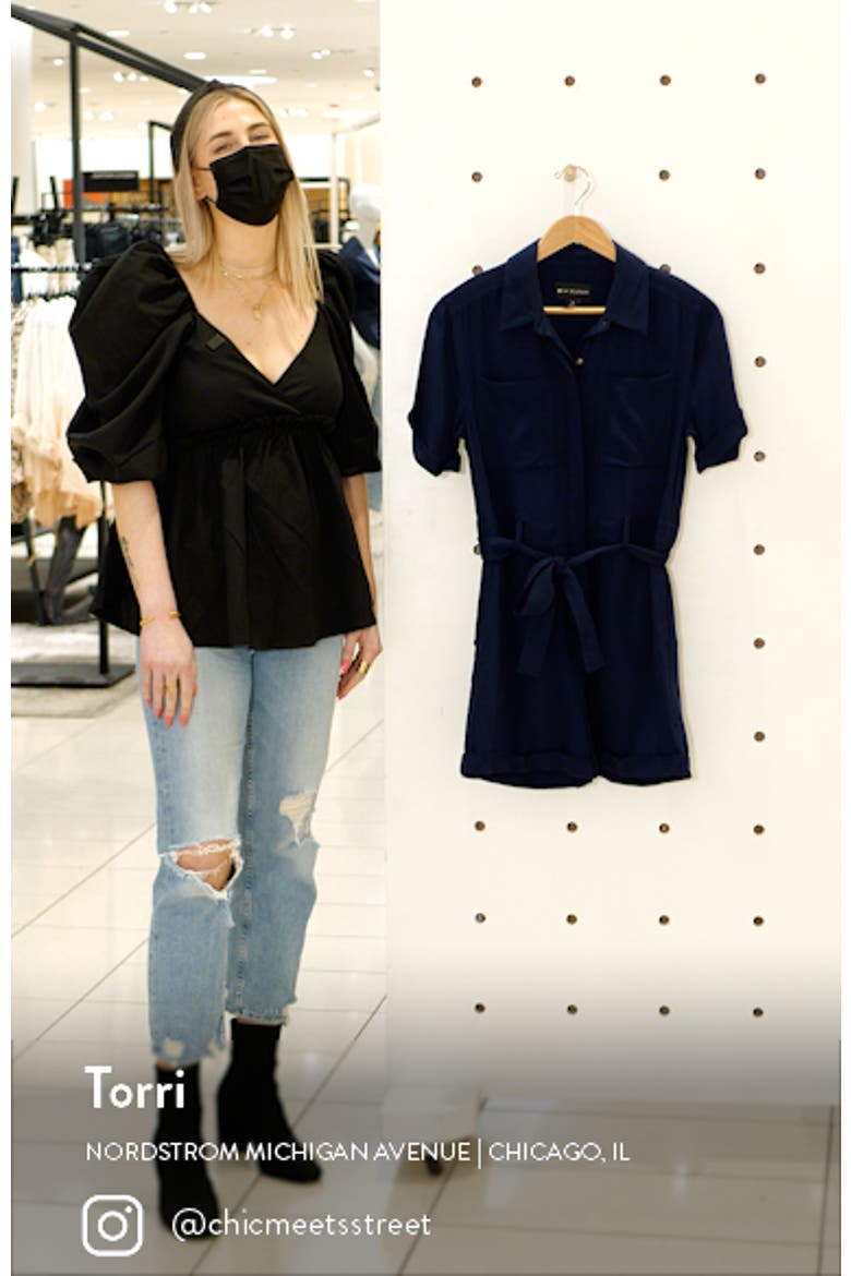 Short Sleeve Romper with Removable Belt (Nordstrom Exclusive) video