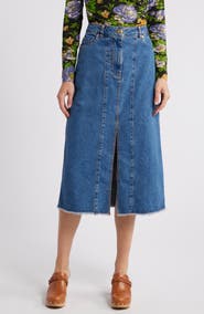 FARM Rio Denim Midi Skirt