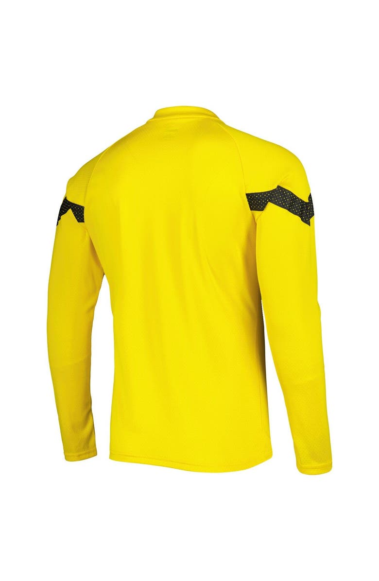 PUMA Men's Puma Yellow Borussia Dortmund Raglan DryCELL Quarter-Zip Training Top, Alternate, color,