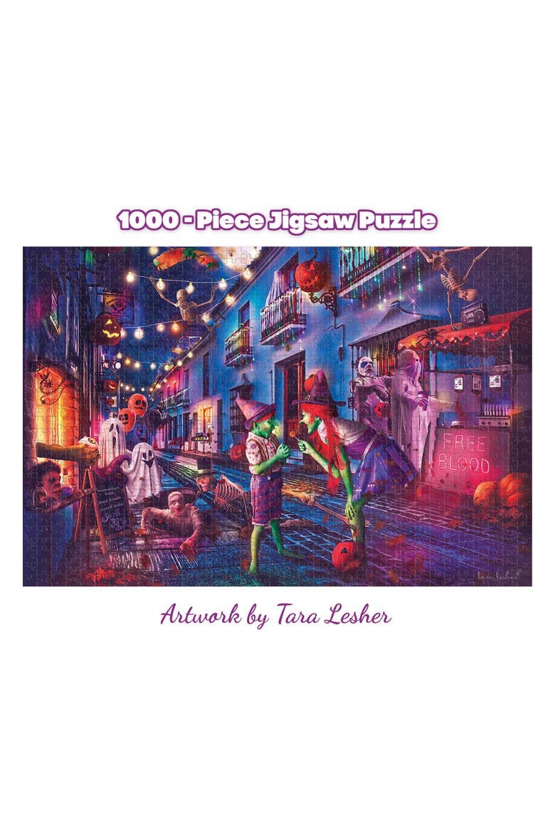 Boo Boulevard Halloween Puzzle By Tara Lesher | 1000 Piece Jigsaw Puzzle, Alternate, color, Multi-Color