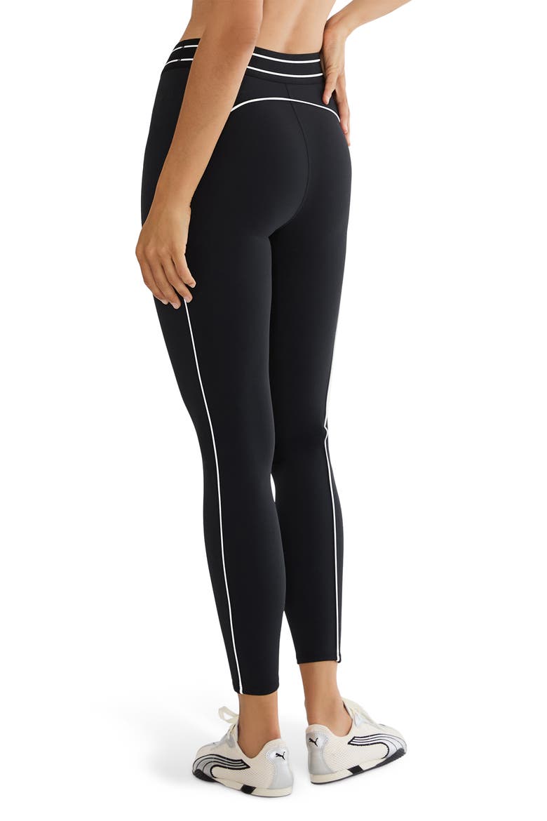 Tierney Contrast Trim Ankle Leggings, Alternate, color, NOIR FROST