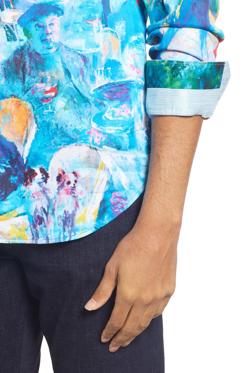 Robert Graham x LeRoy Neiman Print Button-Up Shirt, Alternate, color, 