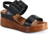 Diba True SEEN IT ALL Leather Double Strap, Slingback Wedge
