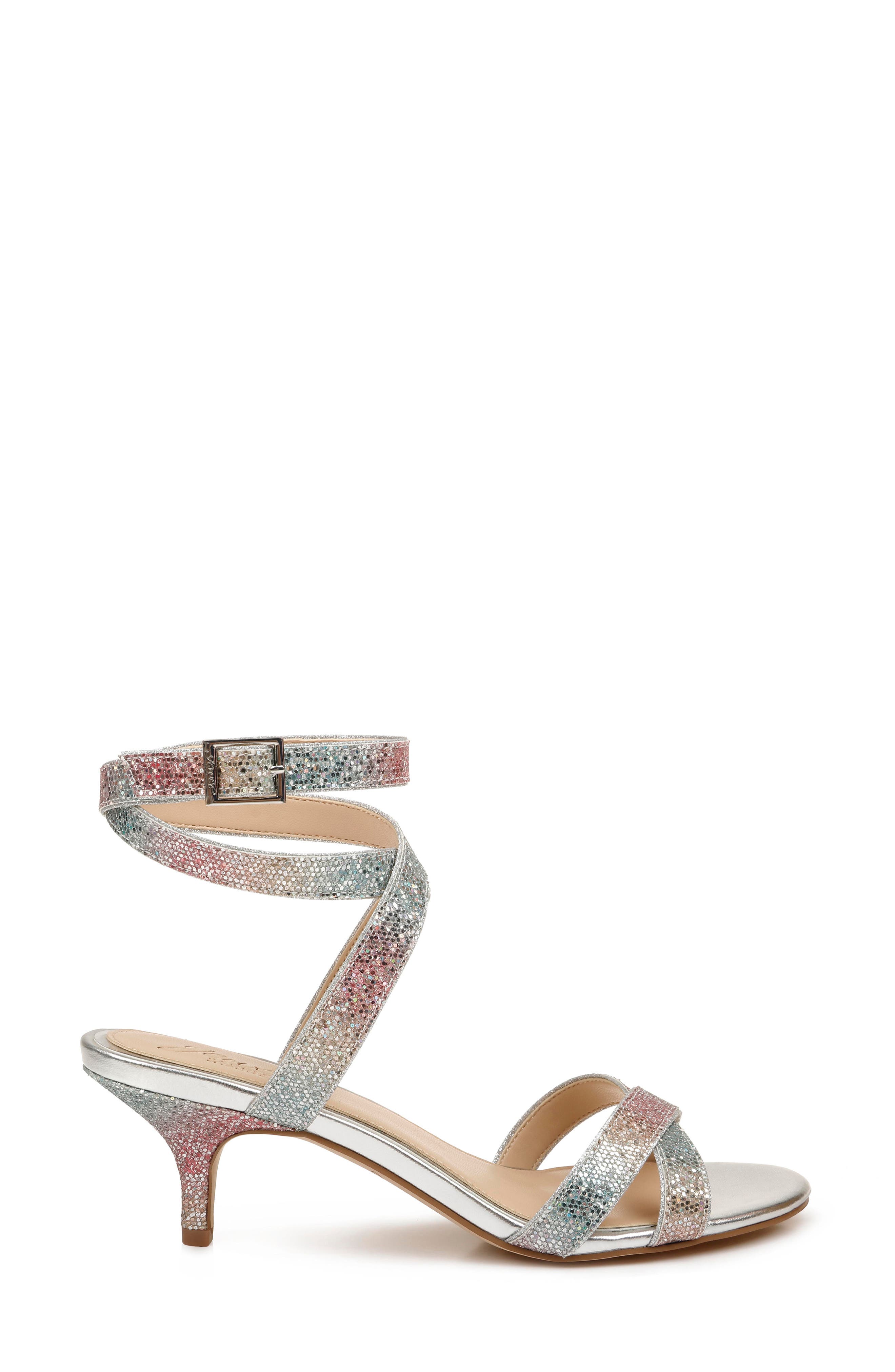 Jewel Badgley Mischka Newton Glitter Sandal, Alternate, color, 