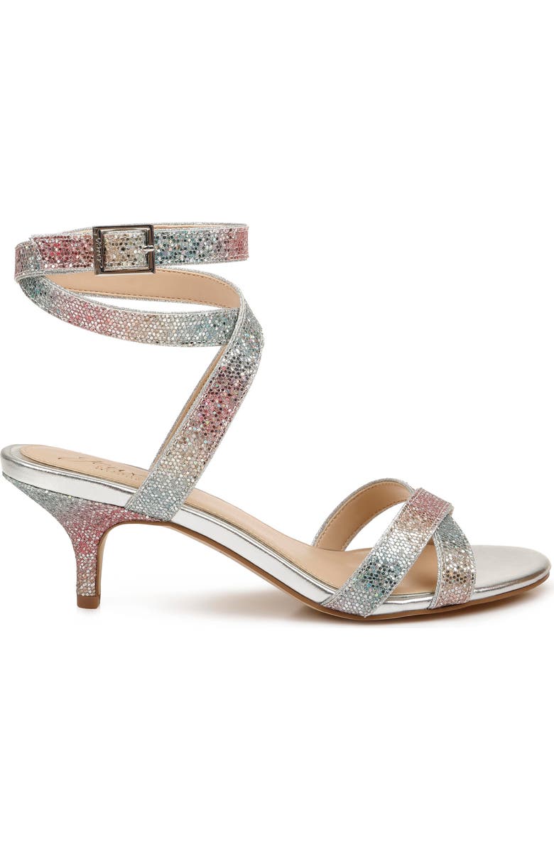 Jewel Badgley Mischka Newton Glitter Sandal, Alternate, color,