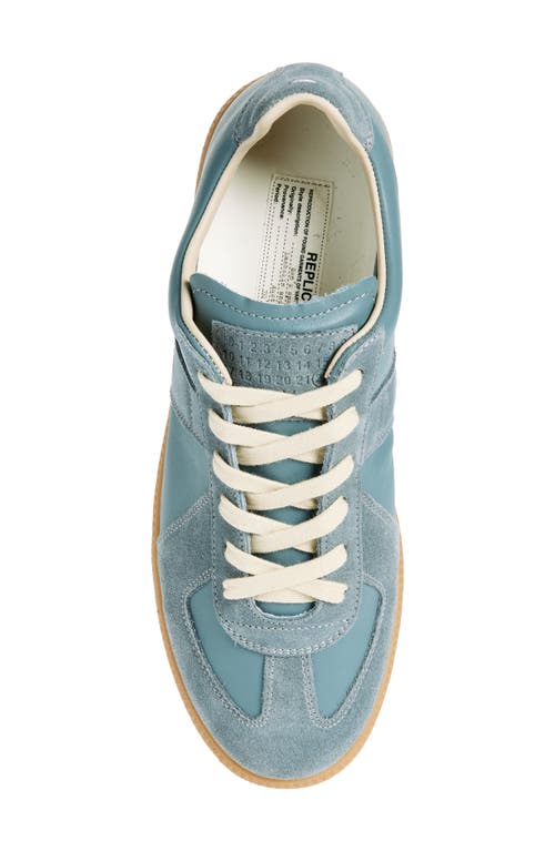 Maison Margiela Replica Contrast-sole Leather Low-top Trainers In Cloud