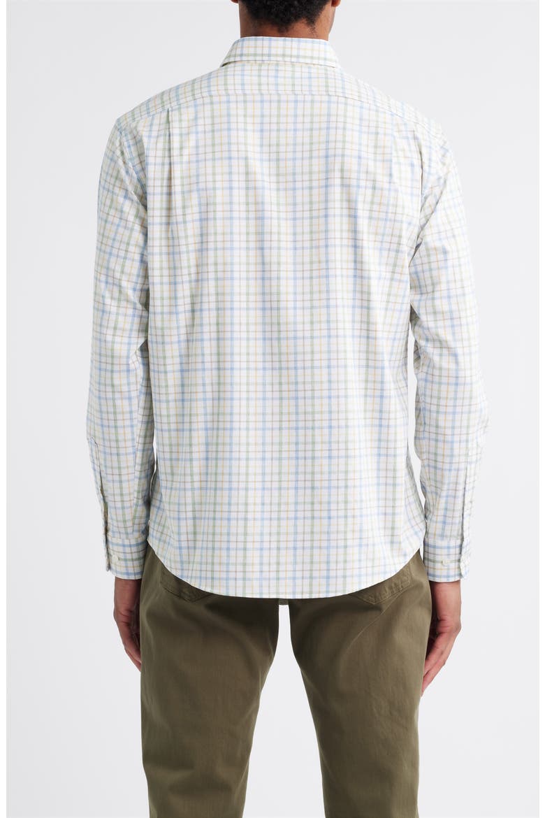 Maarten Plaid Performance Button-Up Shirt, Alternate, color, MOSS