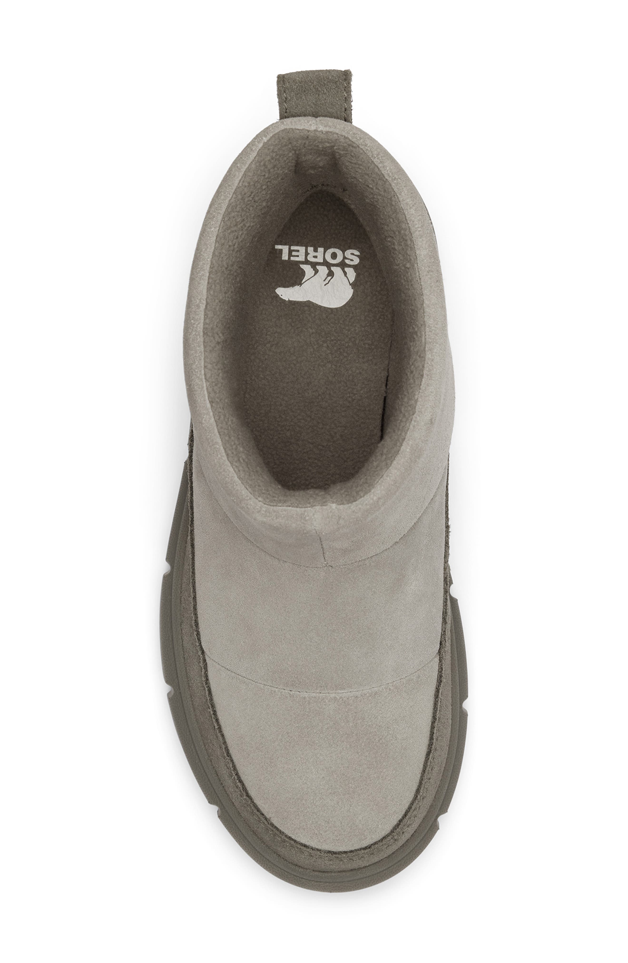 SOREL Kids' Explorer III Faux Fur Waterproof Slip-On Boot, Alternate, color, Chrome Grey/ Quarry